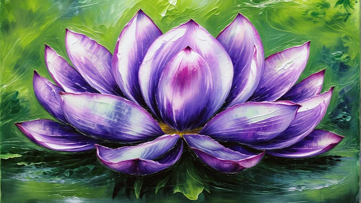 Cách vẽ hoa sen nhỏ nhắn - bước 4
