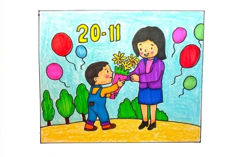 Ý tưởng và cách vẽ tranh 20/11 đẹp mà lại còn ý nghĩa nhất