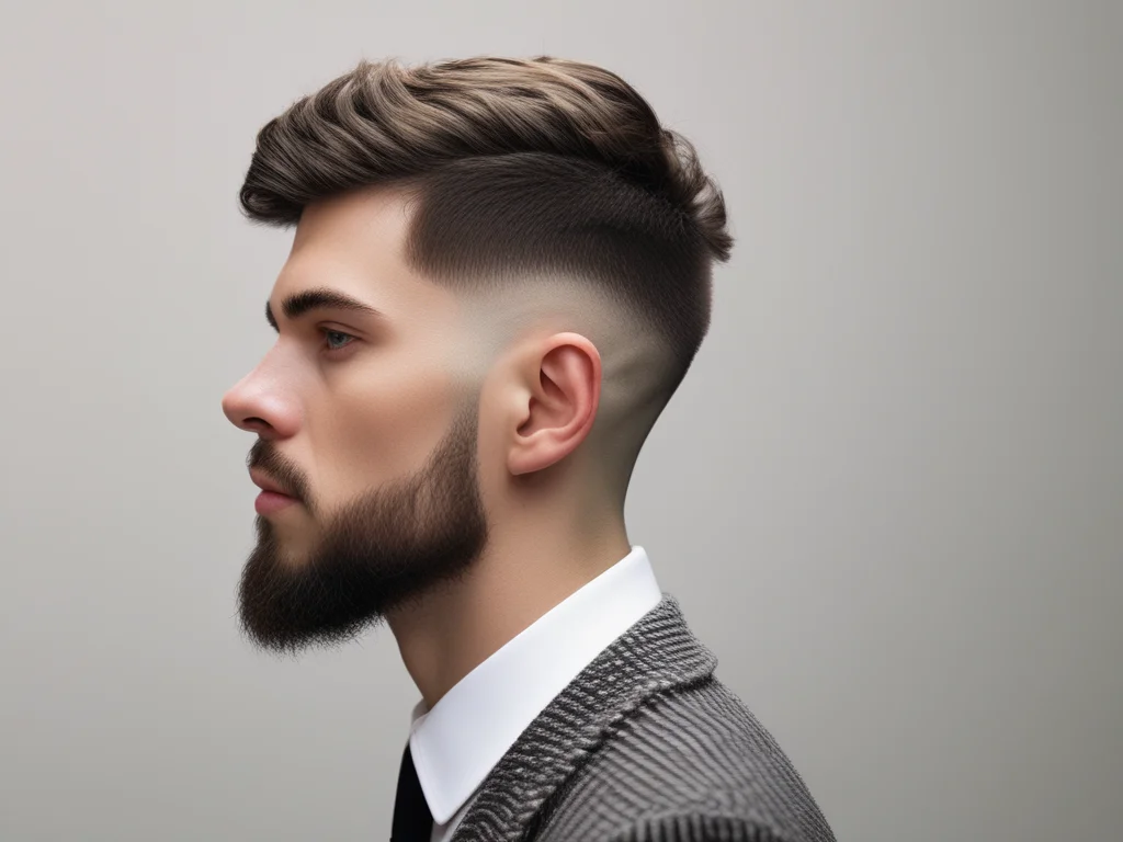 Kiểu tóc ngắn nam fade ấn tượng với vẻ ngoài lịch lãm, hiện đại.
