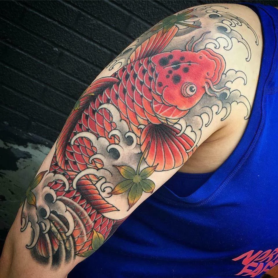 Mẫu hình xăm cá chép , Hình xăm cá chép Hải Phòng, Cá Chép tattoo