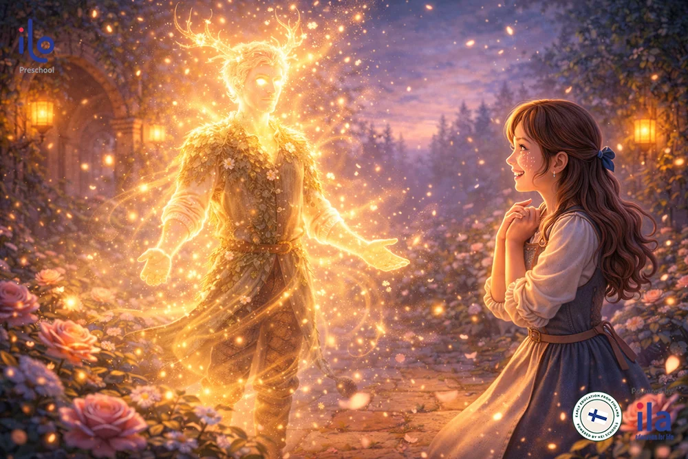 Khi nước mắt của Bella rơi xuống, quái vật đã trở về với hình dáng con người.