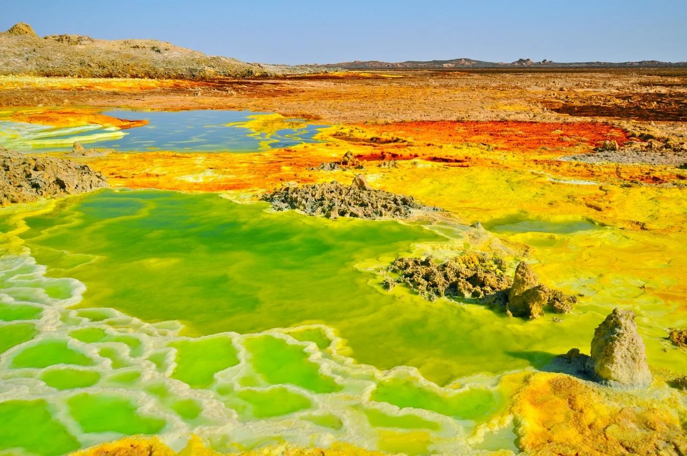 Cảnh sắc núi lửa rực rỡ ở Ethiopia