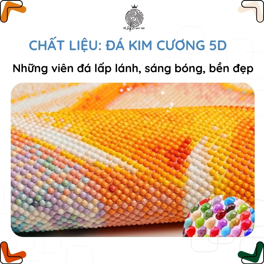 Tranh đính đá theo yêu cầu