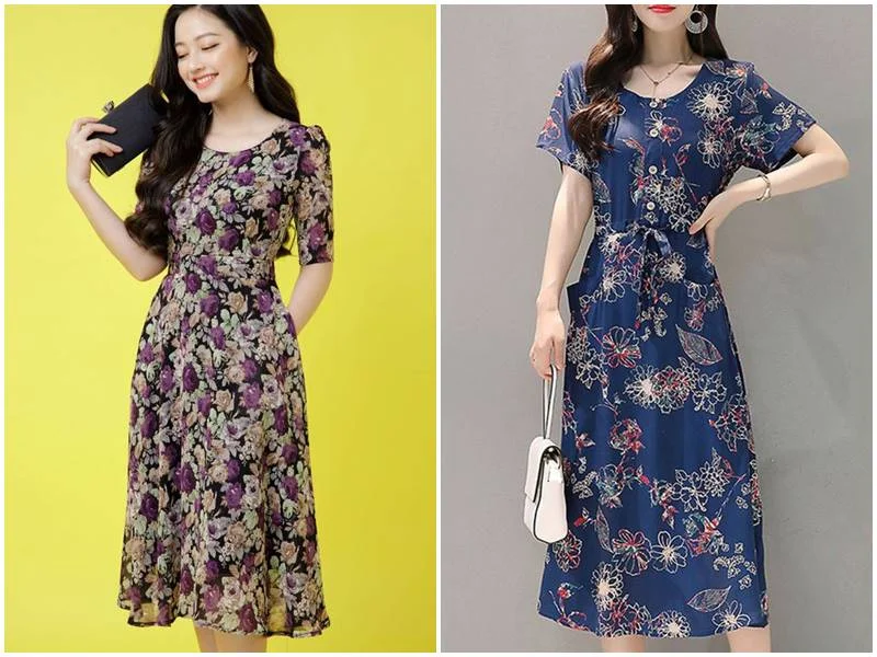 mẫu đầm trung niên — ảnh 30