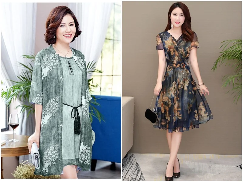 Ảnh 86 minh hoạ mẫu đầm trung niên