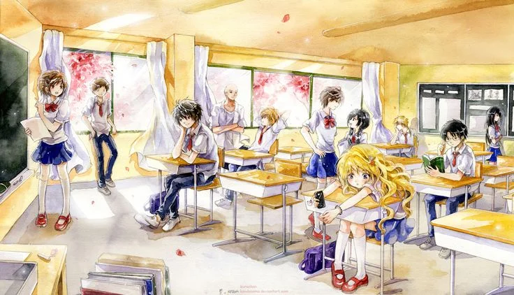 ảnh anime lớp học - Google Search