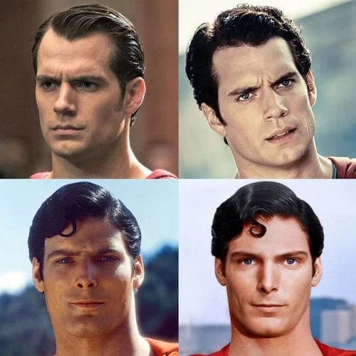 Hình nền máy tính ngầu với các phiên bản Superman khác nhau