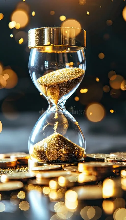 Hình nền đồng hồ cát vàng sáng tạo làm hình nền máy tính ngầu
