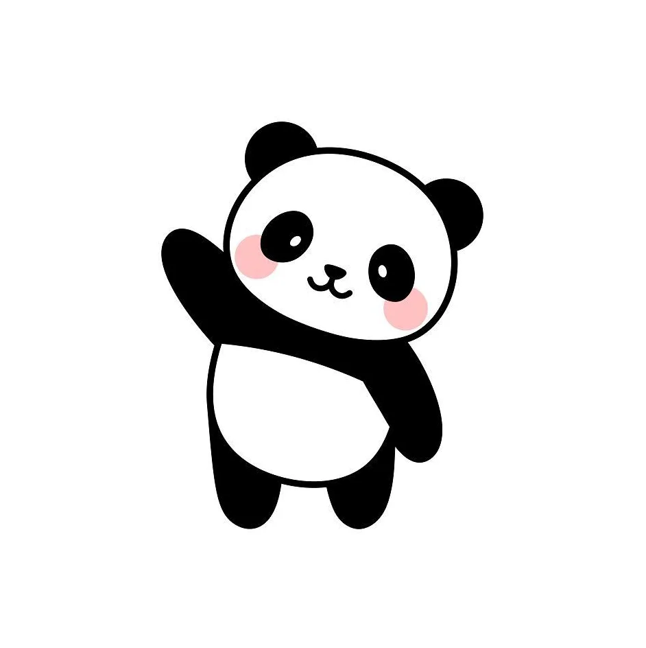 Hình vẽ gấu trúc cute dễ thương