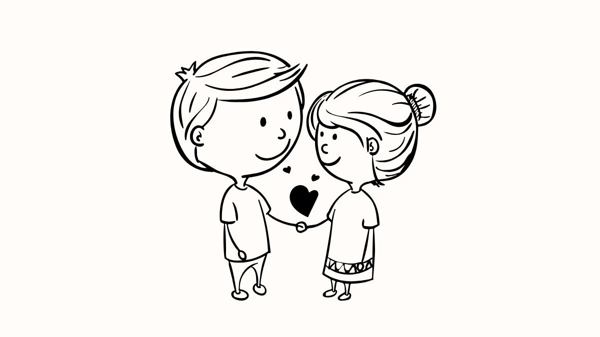 mẫu Hình vẽ cute không màu dễ thương