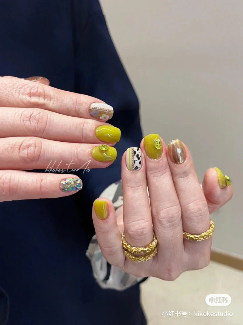 mẫu nail móng ngắn cá tính (2)