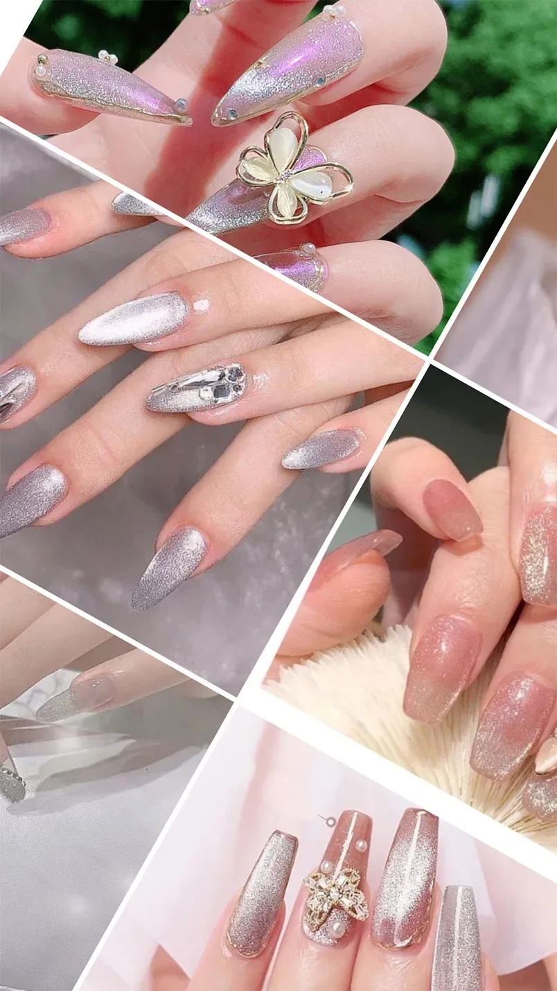 99+ mẫu nail mắt mèo đẹp, sang chảnh cho nàng - 13