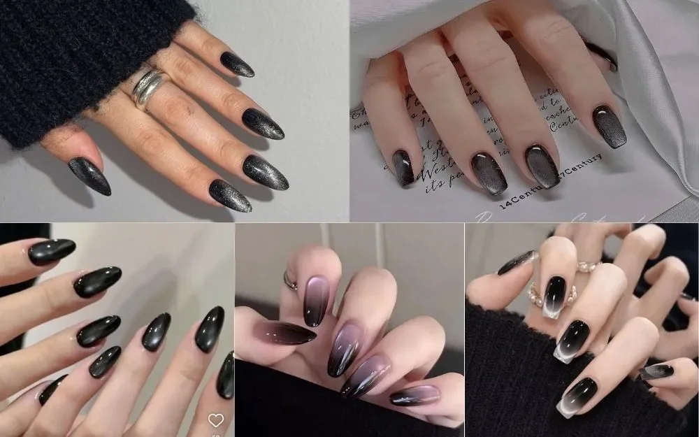 Top 30+ Mẫu Nail Đen Mắt Mèo Sang Chảnh, Cuốn Hút Hiện Nay