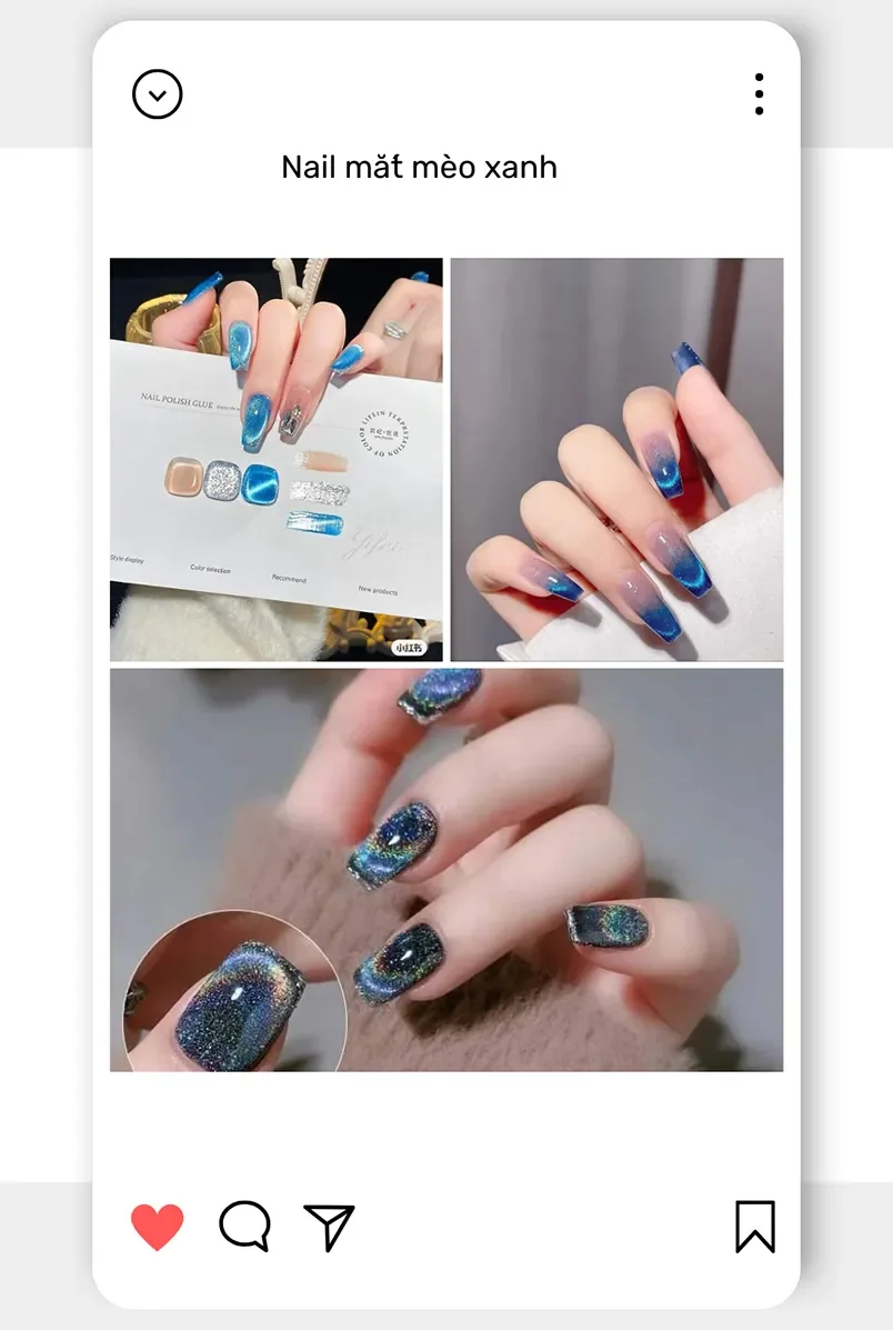 99+ mẫu nail mắt mèo đẹp, sang chảnh cho nàng - 4