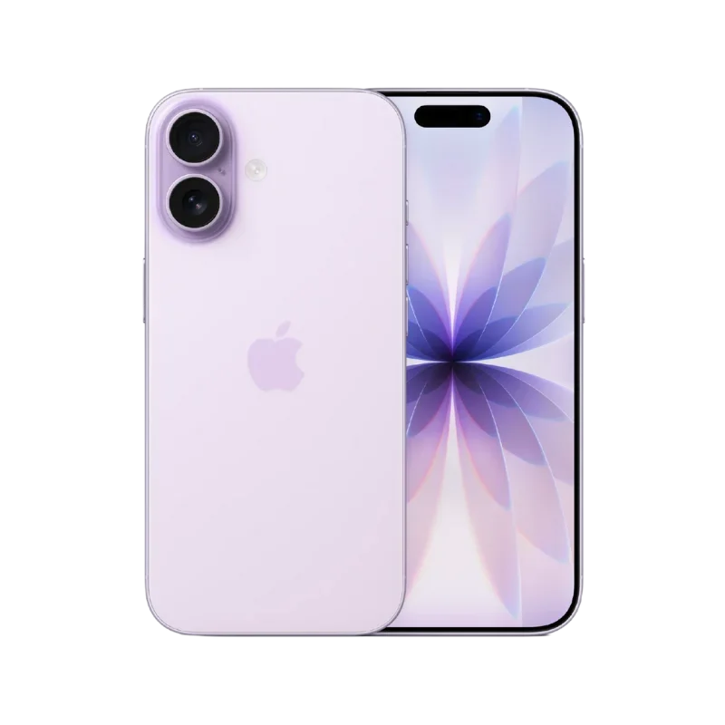 Hình ảnh điện thoại iPhone 17 màu tím lavender đẹp mắt trên nền đen