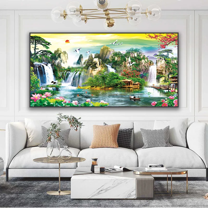 Tranh treo tường phong cảnh sơn thủy hữu tình