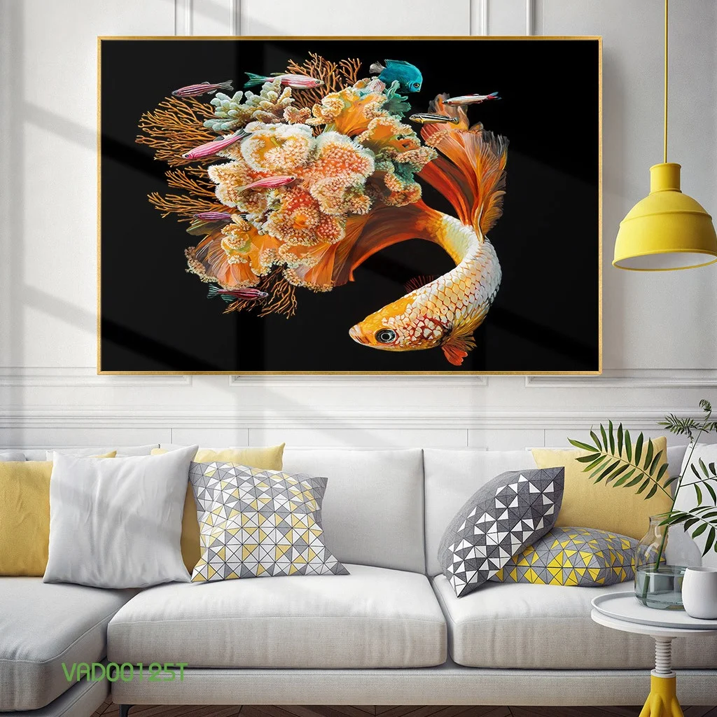 Tranh Treo Tường Cá Nghệ Thuật 08 (3 Tấm 40×60 Cm)