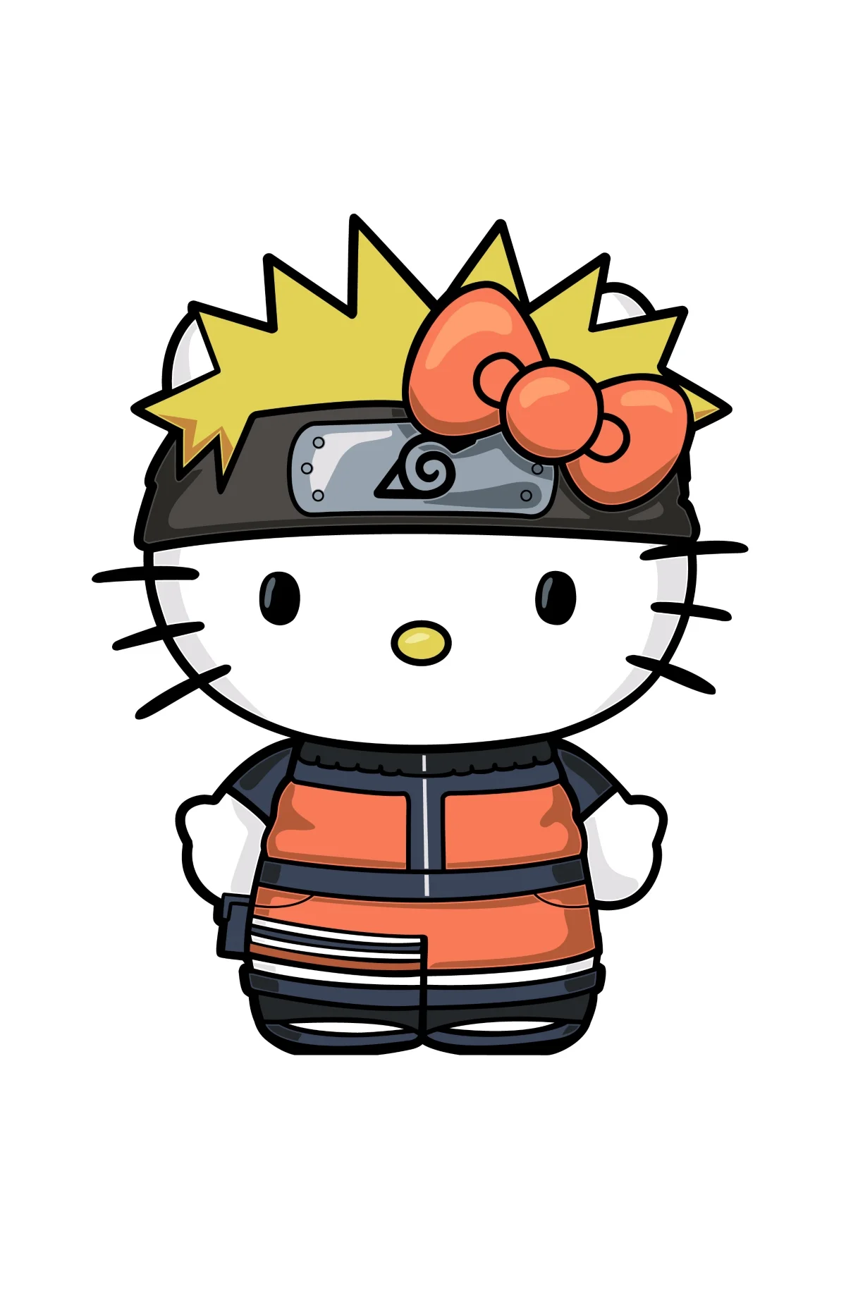 Hello Kitty hóa trang thành Naruto