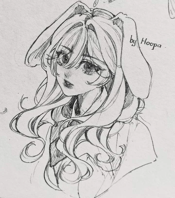 Ý tưởng vẽ nhân vật anime bằng bút chì với nét vẽ chi tiết và tinh tế.