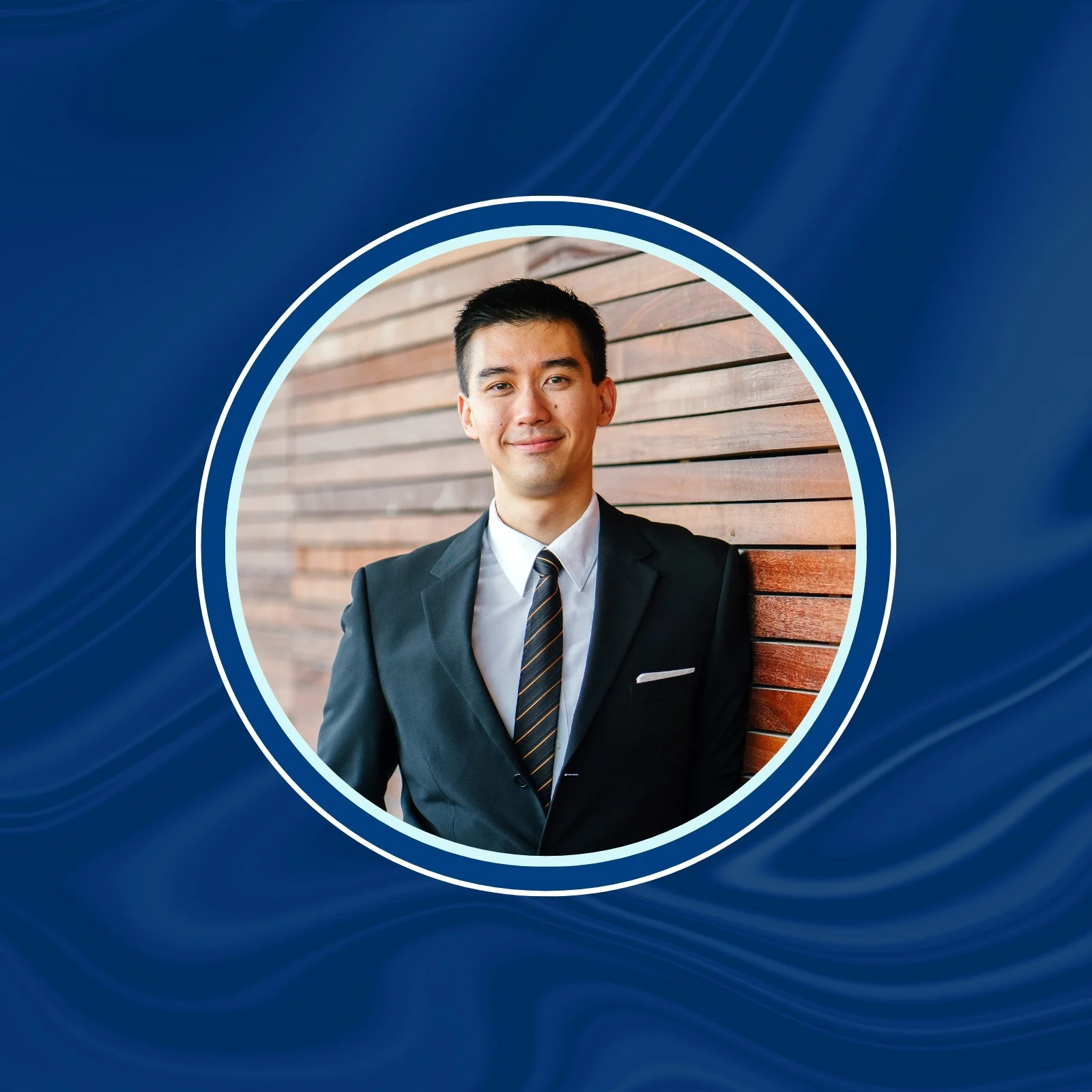 Ảnh đại diện LinkedIn xanh dương tối giản