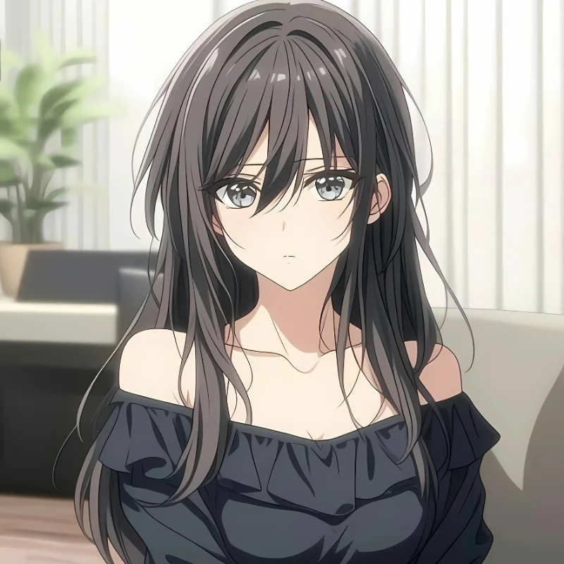 Ảnh avatar FB nữ anime tóc dài