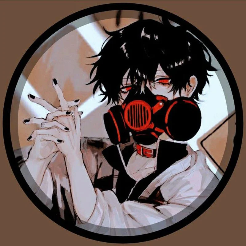 Ảnh avatar fb phong cách anime nam đeo mặt nạ cá tính